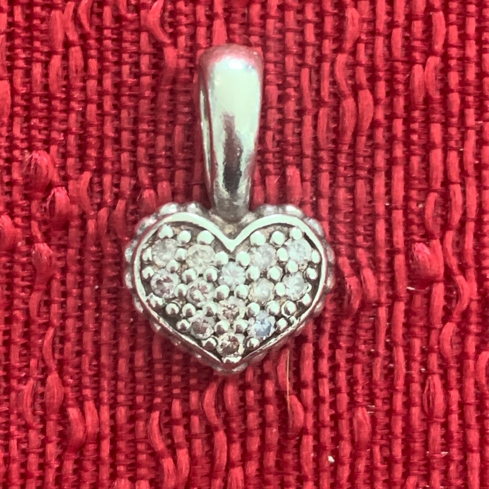 Lagos Caviar 750/925 diamond Heart Pendant